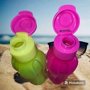 Eco by Tupperware Set of 2 Waterbottles‎ Neon Yellow/Pink